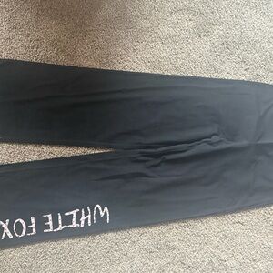White Fox Pants with Pink Sparkle Logo-Medium New